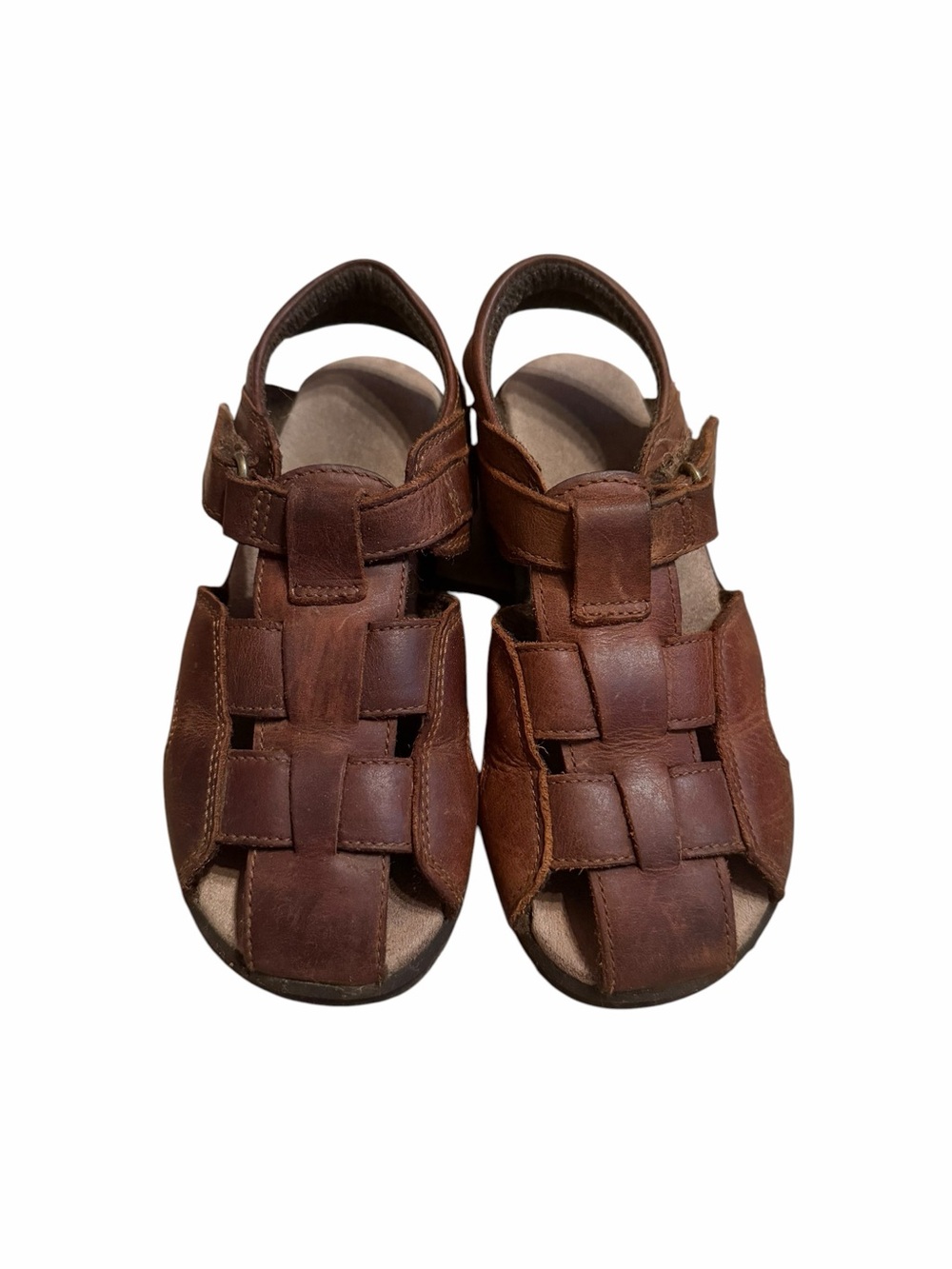Stride Rite Little Boys Guppy Brown Leather sandal - Picture 2 of 6